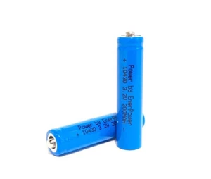 ENERpower 10430 LifePo4 AAA Mikro 3,2V 200 mAh 1C Button-Top (Nuppel) für Solar