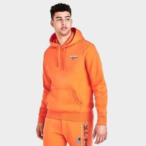 Polo Ralph Lauren Polo Sports Fleece Hoodie Sweater Orange Men's Size 2XL XXL
