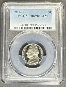 1977-S Proof Jefferson Nickel PCGS PR-69 DCAM, Buy 3 Items, Get $5 Off!! - Picture 1 of 2