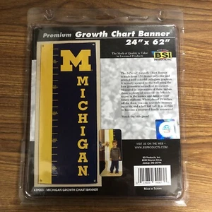 Banner de tabla de crecimiento infantil Michigan Wolverines (24"x62") NCAA - Imagen 1 de 3