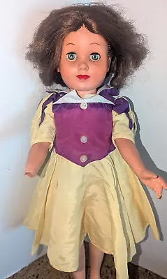 Vtg 1950s Snow White vintage Doll from 7 dwarfs set original dress 21" As Is C2 - Image 1 of 4