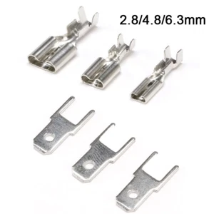 2.8mm/4.8mm/6.3mm Insert/Terminal Block Spade Electrical Wire Crimp Connectors - Picture 1 of 10