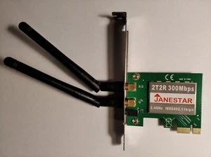 2T2R PCI Express PCI-e 11n 802.11b/g/n 300Mbps WiFi Wireless Adapter Ralink card - Afbeelding 1 van 8