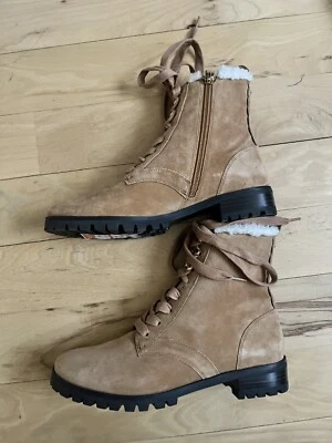 NEW Kate Spade New York Spade Raegan Tan Suede Leather Bootie Size 6 - Image 1 of 4