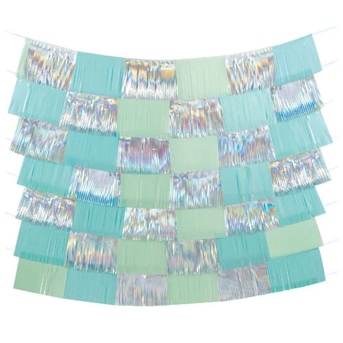 FONDO DE FLECOS IRIDISCENTES PLATEADOS (9 piezas) ~ Suministros para fiestas de cumpleaños decoración de habitaciones hielo Foto 1 de 1