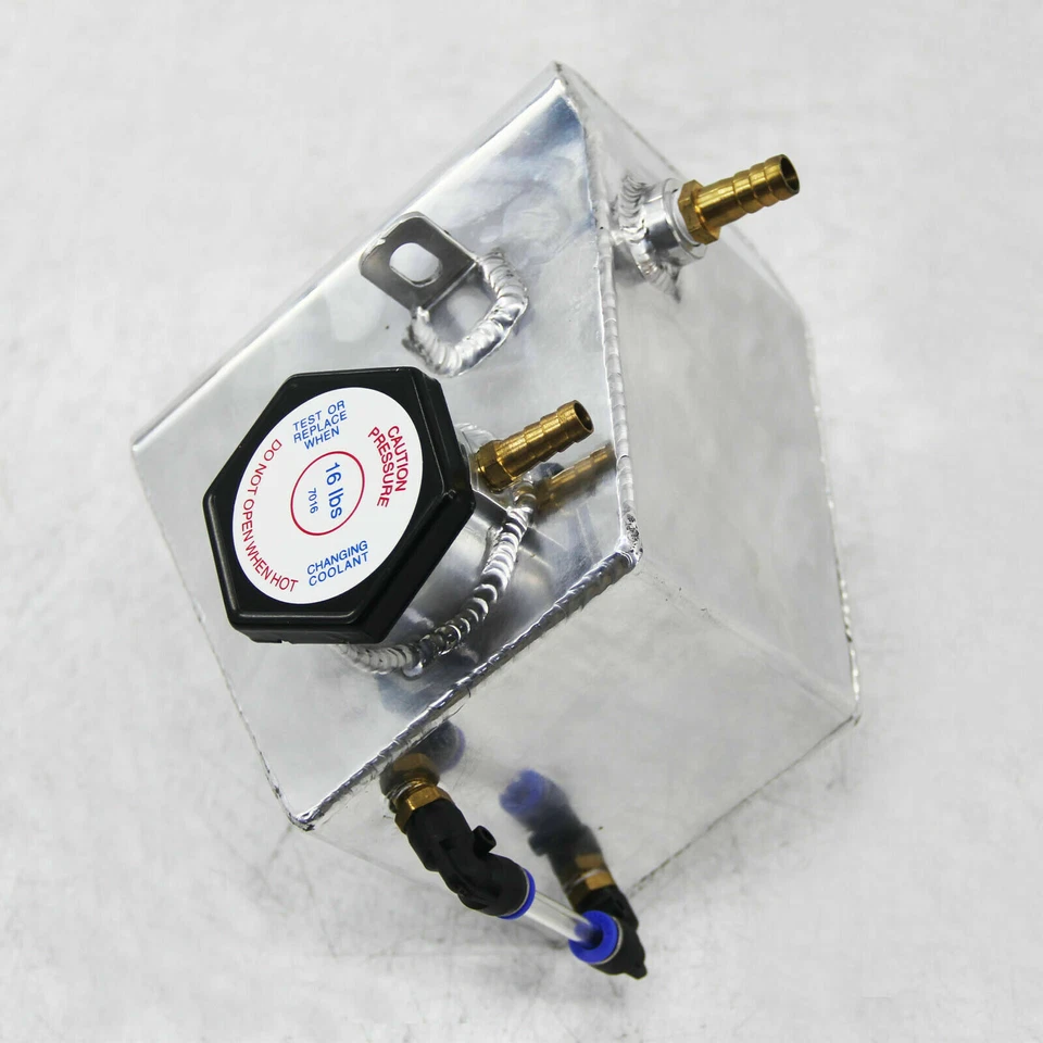 Tanque de refrigerante de aluminio 5330 apto para Mini Cooper 2002-2008 lata de desbordamiento plateada Foto 1 de 4
