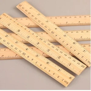 30 cm Holzlineal Zeichnung Geschenk doppelseitiges Lineal Schreibwaren x1 - Bild 1 von 1