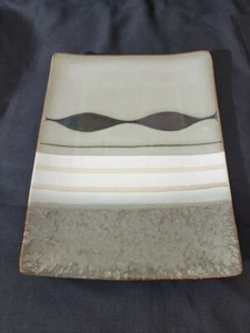 Plato de cena rectangular Pottery Sango Prelude negro 4508 12" x 9" - Imagen 1 de 2