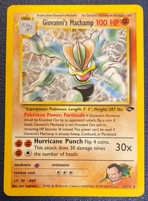 Giovanni's Machamp 6/132 - Gym Challenge (2000) Vintage WOTC Holo Rare - LP/MP - Image 1 of 4