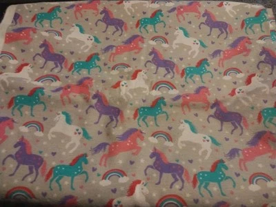 JO-ANN Unicorns Rainbows Flannel Fabric 44" X 36"