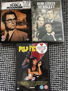DVD Cult Classics Bundle: Pulp Fiction, To Kill A Mockingbird & How Green Was My - Picture 1 of 3