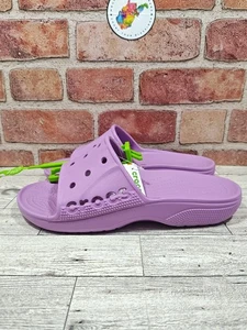 Crocs Via Slides Men's 7 Women's 9 Purple Sandals Slip On Comfort 210119-5PR NWT - Picture 1 of 8
