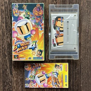 Nintendo Super Famicom Super Bomberman 4 Completo En Caja CIB Japón | VENDEDOR DE EE. UU. - Imagen 1 de 13