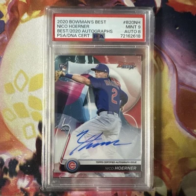 Bowman's Best of 2020 autógrafos Nico Hoerner #B20-NH PSA9/AUTO8 Foto 1 de 2