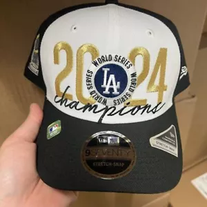 Los Angeles LA Dodgers Hat Men 2024 Champions 9Seventy New Era Stretch Snap Back - Picture 1 of 9