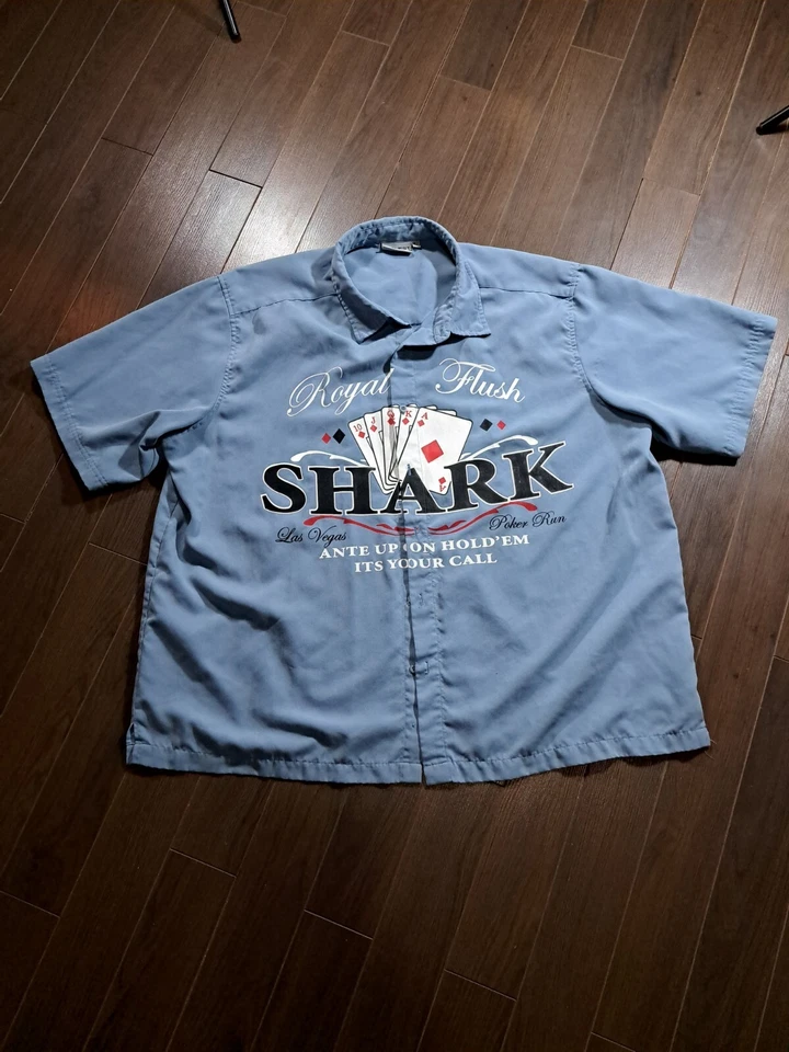 Camisa de vestir azul Card Shark Poker - XXL Brd: Solicitud - para hombres - Las Vegas Poker Run Foto 1 de 4