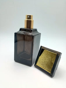 50ml Empty Glass Perfume Spray Bottle T Ford Refillable Square MARKED BOTTLE - Picture 1 of 7