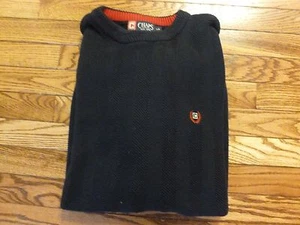 Men's Chaps Ribbed Navy Blue Sweater, Size Large NICE!  - Picture 1 of 4