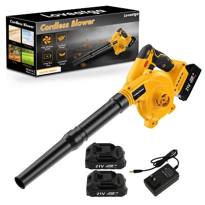 LOVEATGA 150MPH Cordless Leaf Blower Electric Handheld Vacuum Dust Cleaner W/ 2x Battery