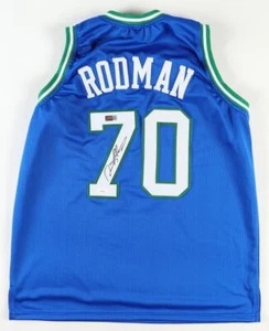 Dennis Rodman Autographed Dallas Custom Basketball Blue Jersey (PIA) - Picture 1 of 4