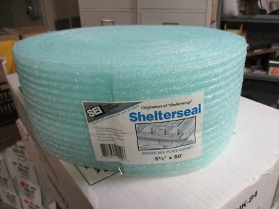 SEI Shelterseal 5 1/2 in x 50 ft Ridged Sill Plate Gasket Bluegreen, 5.5"