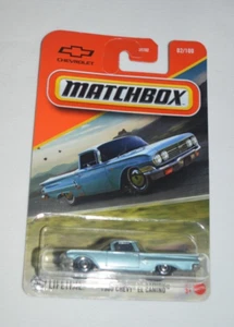 MATCHBOX 2025 MBX HIGHWAY ADVENTURE - 1960 CHEVY EL CAMINO METALLIC LIGHT BLUE - Picture 1 of 5