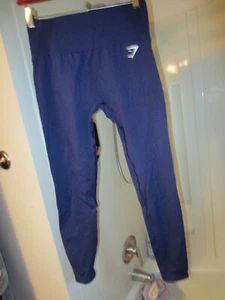 Pre-owned women's active wear compression leggings GymShark Size M purple color - Picture 1 of 12