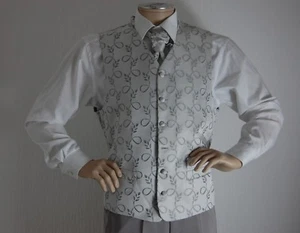 Hochzeitsweste mit Plastron und Einstecktuch - Bild 1 von 10