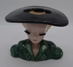 Vintage Mary Lou Nichols Reproduktion Frauenkopf Vase nicht signiert - Bild 1 von 4