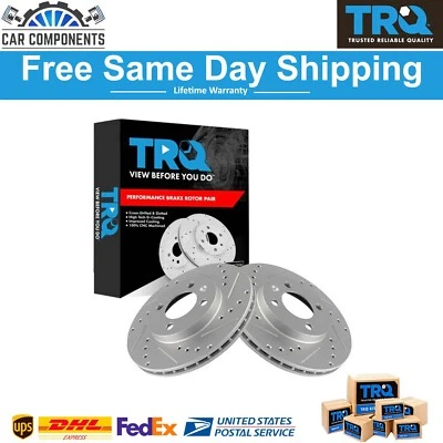 Juego de rotor de freno delantero para conductor y pasajero TRQ para VW Cabrio Jetta 1986-02 Foto 1 de 4