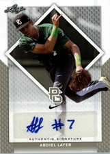 ABDIEL LAYER 2016 LEAF "PERFECT GAME" 1ST EVER PRINTED AUTOGRAPHED ROOKIE CARD!