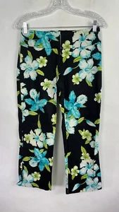 Cachè Womens Cropped Pants Floral Print Multicolor Size 2 Cotton Blend. - Imagen 1 de 8
