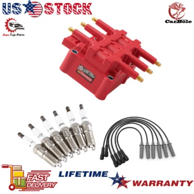 Bobina de encendido + bujías + cables para Chrysler Town & Country, Voyager 3,3 L V6 Foto 1 de 4