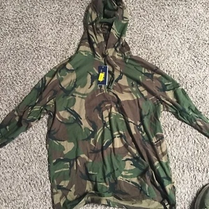 Polo Ralph Lauren Camo Hoodie Pullover Men's L Pony Logo Hunting Lightweight - Picture 1 of 2
