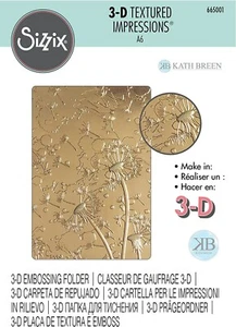 Sizzix Dandelion Wish 3D Embossing folder #665001 Retail $11.99 Kath Breen - Picture 1 of 10
