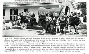 Postal de la Expo 1946 vagón cubierto Orville Ewing Touring Menagerie - Imagen 1 de 2