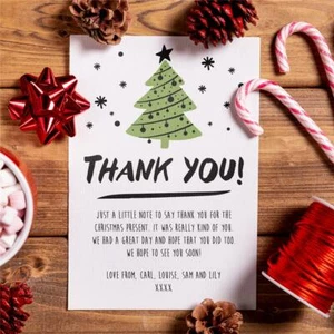 10 Biglietti Ringraziamenti Natalizi Personalizzati Banconote Natale con Buste - Foto 1 di 3