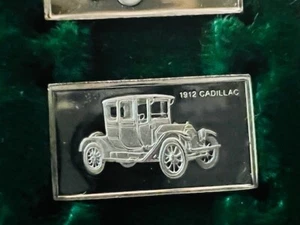 Franklin Mint Silver Bar Mini Ingot 1975 Centennial Car 1912 Cadillac Classic - Picture 1 of 4