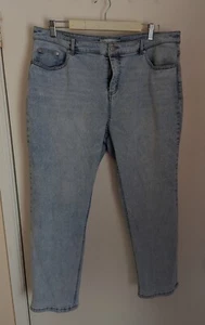 Grae Denim Ladies Comfortable Cropped Denim Trouser Jean Pants Sky Blue Sz 18 - Picture 1 of 4