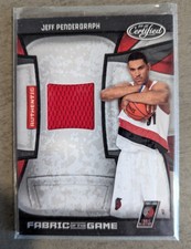 2009-10 Panini Certified - Fabric of the Game Prime #FOG-JP Jeff Pendergraph /25