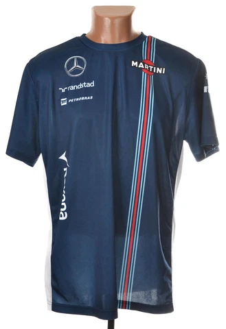 FORMULA 1 WILLIAMS MERCEDES F1 TEAM BLUE SHIRT JERSEY SIZE L ADULT Cover