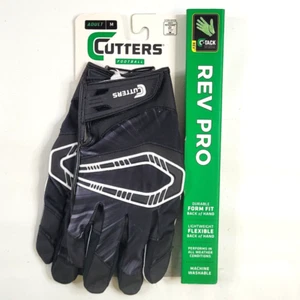 Cutters Rev Pro Football Wide Receiver Handschuhe Skill Position C-Tack NOCSAE schwarz - Bild 1 von 4