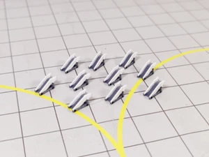 10x Blanco ESCALERAS DE AVIÓN REGIONALES Aeropuerto GSE Vehículos Escala 1:400 Diorama - Imagen 1 de 7