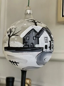 GILARDONI FAUSTO Casa Pintura a Mano Vidrio Soplado Árbol de Navidad Adorno Italia 4.5" - Imagen 1 de 7
