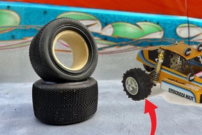 ProLine Team Associated RC10 RC 1:10 Super Square Rear Tires 8180 PAIR 3.75in - Image 1 of 4