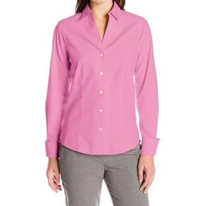 Foxcroft Lauren Essential bügelfreies Damenhemd Bluse Pinktini tailliert 6 Small - Bild 1 von 4