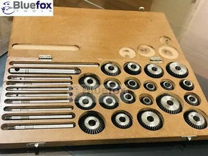 Juego de 20 piezas de asiento de válvula y cortador facial caja de madera de acero al carbono - Imagen 1 de 2