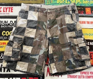 Charles & 1/2 Hunting Fishing Sportsman Aztec Patchwork Camo Cargo Shorts 38 - Picture 1 of 15