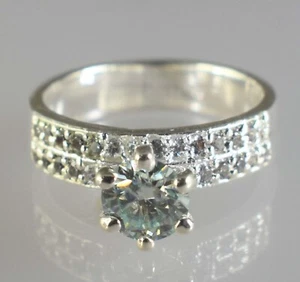 Zertifizierter blauer Diamant Solitär 1,33 ct Rundschliff Ring Verlobung Geschenk SIEHE VDO - Bild 1 von 7