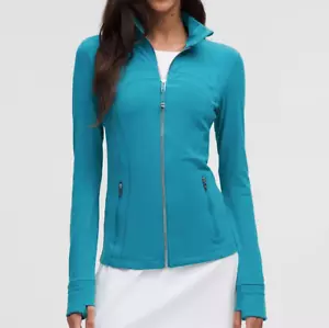 Lululemon Define Jacke Nulu ~ hawaii blau/spiegel silber ~ 0-2-4-6-8-10-12-14 ~ Neu mit Etikett - Bild 1 von 6